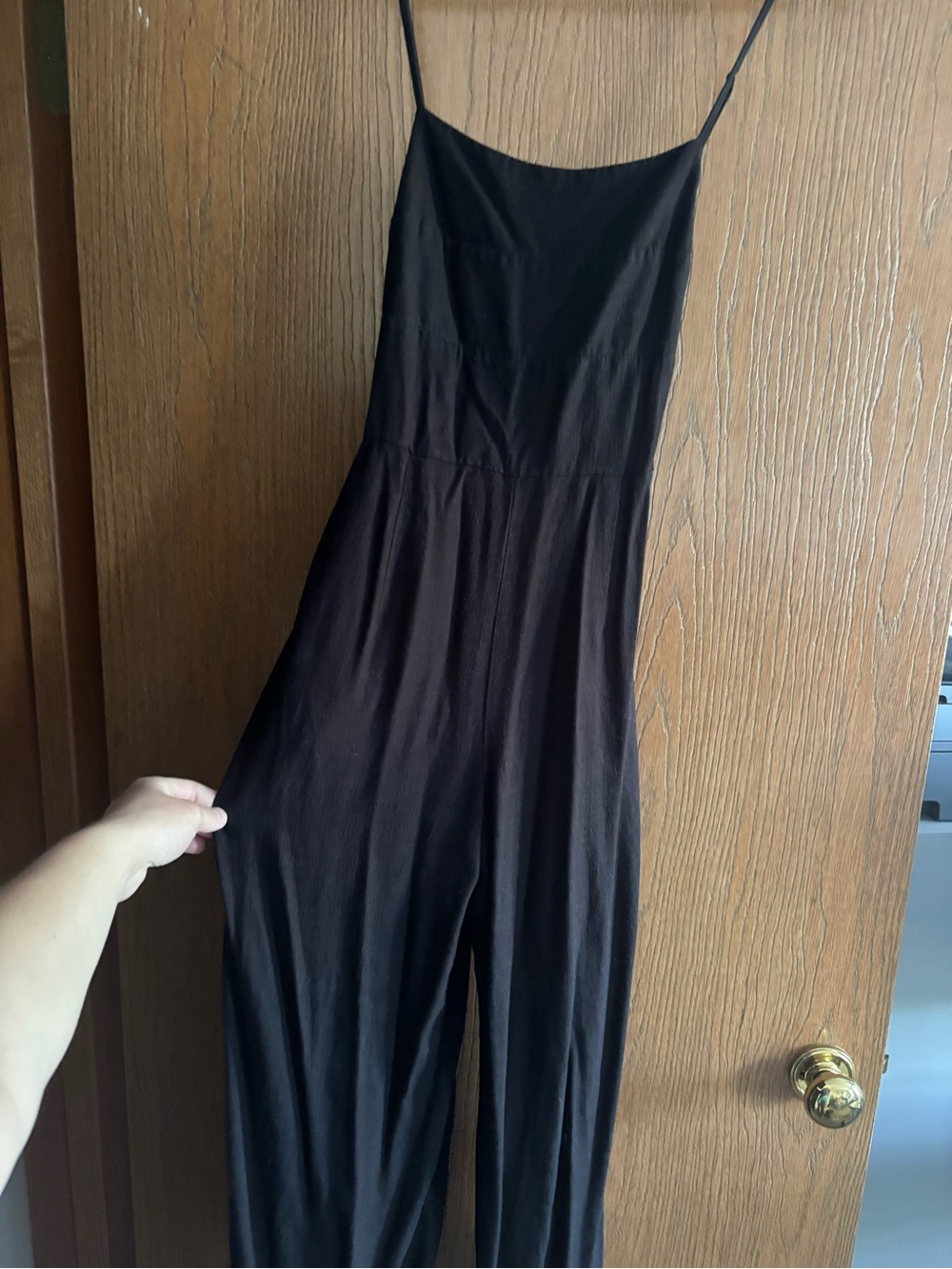 Black Spaghetti-Strap Jumpsuit